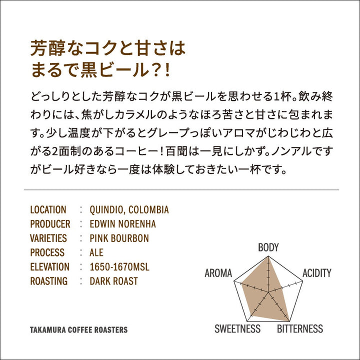 ●【送料無料】深煎り コロンビア エールプロセス カンポエルモッソ Colombia Ale Process Campo Hermoso DARK